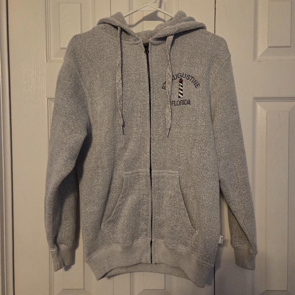 St Augustine Heather Gray Zip-Up Hoodie